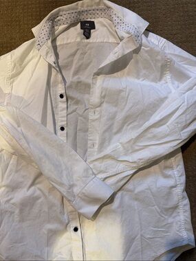 H&M White Men's button up